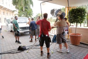 On location with Moving Picture Rental crew